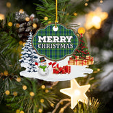 Clan Campbell of Breadalbane Ancient "Merry Christmas" Tartan Acrylic Ornament PC53 Campbell of Breadalbane Ancient Tartan Tartan Christmas